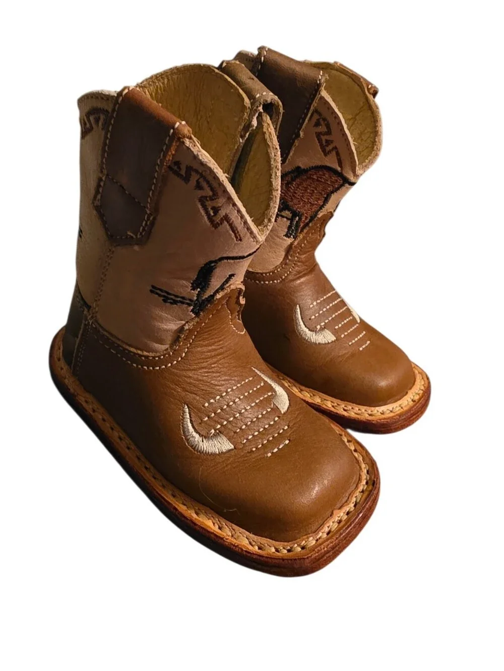 Roper Kids Cowbaby Buffalo Western Boot Baby Sz 1